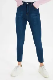 trendyol-granatowe-jeansy-slim-z-wysokim-stanem-i-przetarciami-36-5ca