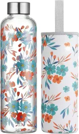 artystyczna-szklana-butelka-do-picia-wody-szczelna-etui-500-ml