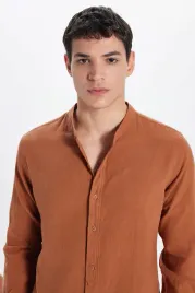 meska-koszula-casual-len-z-kolnierzykiem-stojacym-dlugi-rekaw-xl-5ha