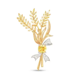 broszka-bukiet-klosow-zlota-z-zoltym-kamieniem-elegancka-pinets