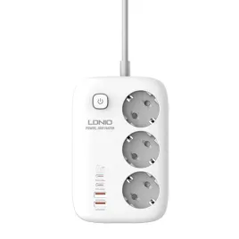 ldnio-listwa-zasilajaca-3-wtyczki-ac-2x-usb-typu-c-2x-usb-typu-a-gan-65w