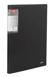 teczka-a4-z-20-koszulkami-clear-book-prazki-patio-czarna