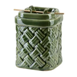 duzy-kominek-ceramiczny-zielony-na-olejek-zapachowy-12cm