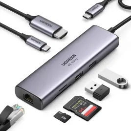adapter-ugreen-cm195-6w1-usb-c-hdmi-2x-usb-a-3-0-usb-c-pd-czytnik-s