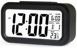 zegar-budzik-retoo-czarny-14cm
