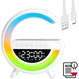 lampka-nocna-led-rgb-glosnik-bluetooth-ladowarka-indukcyjna-zegar-budzik