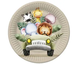talerzyki-papierowe-safari-zwierzeta-w-jeepie-18-cm-8-szt
