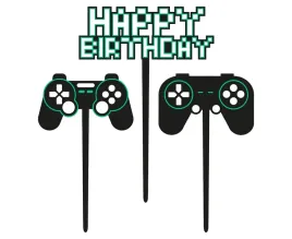 topper-urodzinowy-na-tort-game-on-happy-birthday-zloty-akrylowy
