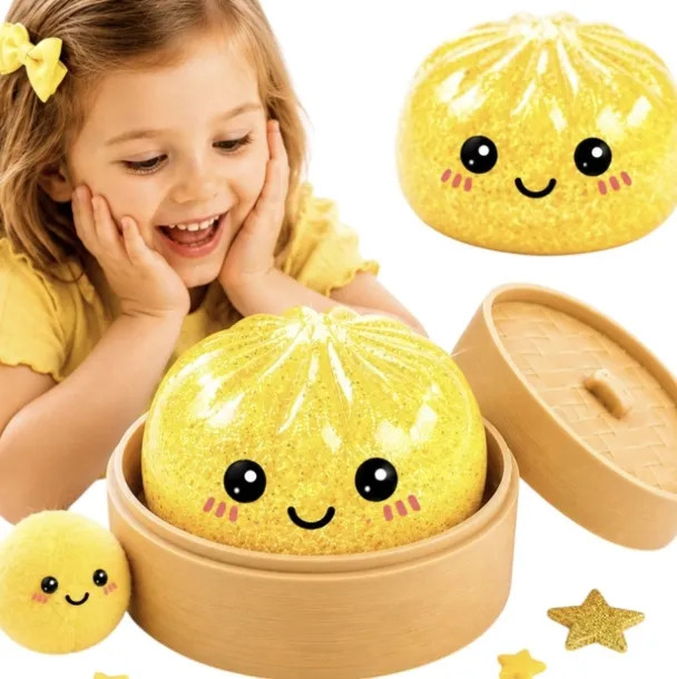 Gniotek Dumpling Brokatowy Mystery Antystresowy Pierożek Dla Dzieci 5 cm
