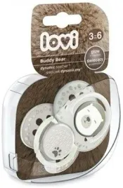 lovi-smoczek-dynamiczny-6-18m-buddy-bear-2szt