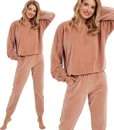 taro-3023-dres-welurowy-belle-bawelna-karmel-xl