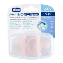 chicco-physioforma-soft-2-6m-smoczek-silikonowy-uspokajajacy-rozowy-2szt