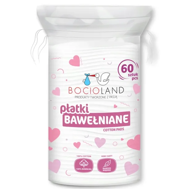BOCIOLAND Bawełniane płatki kosmetyczne (60 szt.)