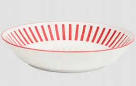 talerz-gleboki-21cm-bialo-czerwone-paski