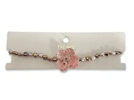 naszyjnik-choker-regulowany-perlowy-rozowy-kwiat