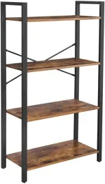 regal-vasagle-66x120x30cm-rustykalny-dab-4-polki-metalowa-rama
