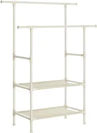 wieszak-na-ubrania-songmics-dwupoziomowy-metalowy-organizer-bialy