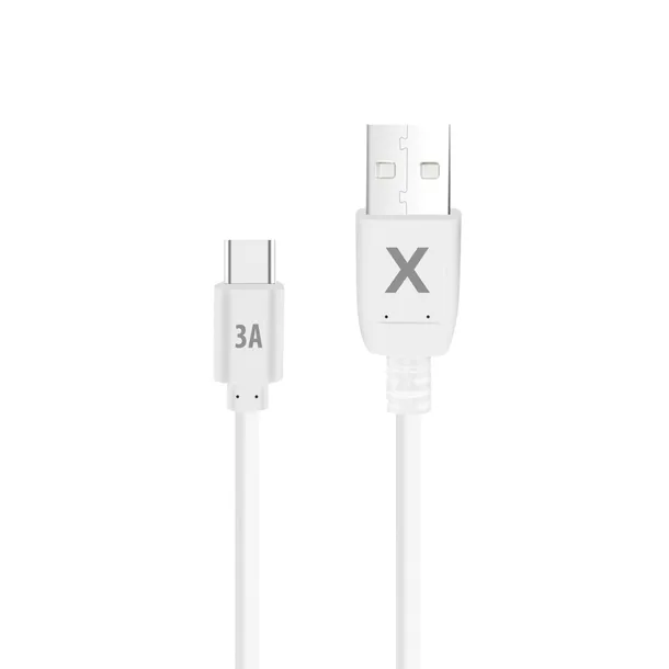 maxlife-kabel-usb-usb-c-05-m-3a-bialy