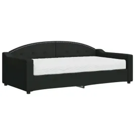 czarna-lezanka-2-w-1-z-materacem-212-x-100-x-75-cm
