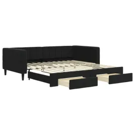 rozkladana-lezanka-2-w-1-czarna-z-szufladami-wymiary-223x110x68-cm