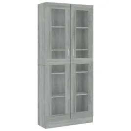szafka-przeszklona-z-5-polkami-szary-dab-sonoma-825x305x1855-cm
