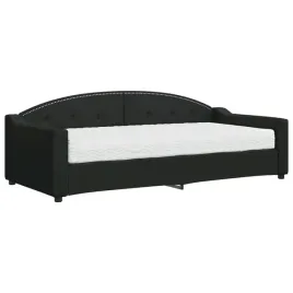 czarna-lezanka-2-w-1-z-materacem-223-x-100-x-75-cm