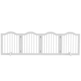 biale-skladane-ogrodzenie-dla-psow-2035-x-295-x-61-cm