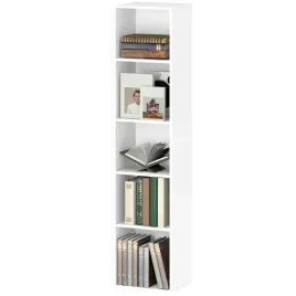 bialy-regal-ksiazkowy-homcom-30-x-24-x-1335-cm-5-polek