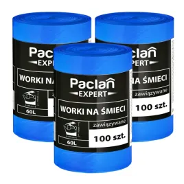 3x-paclan-expert-worki-na-smieci-zawiazywane-mocne-wytrzymale-60l-100-sztuk