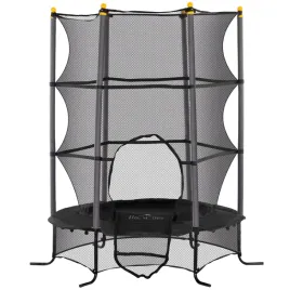 trampolina-dziecieca-homcom-163-cm-czarna-z-siatka-ochronna