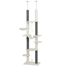 drapak-dla-kotow-pawhut-bialy-i-szary-225-255-cm-60x44-cm