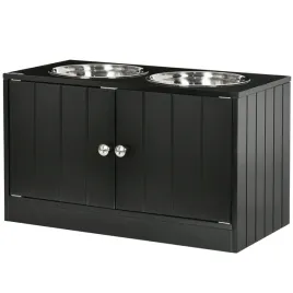 stacja-kamienna-pawhut-dla-psow-czarna-60x30x355-cm-z-misami-24-cm