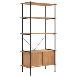 regal-5-poziomowy-z-szafka-jasnobrazowy-czarny-80-x-40-x-163-cm