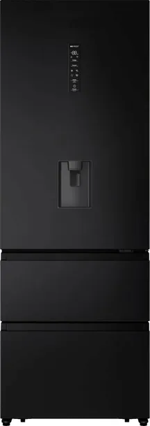 Lodówko-zamrażarka No Frost 493L WiFi czarna 70 cm dozownik wody