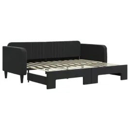 czarna-lezanka-rozkladana-2w1-wymiary-223-x-100-x-75-cm