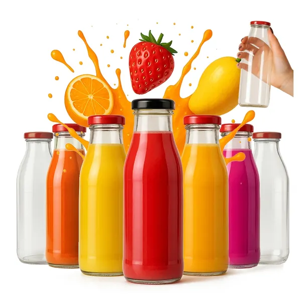 45x KUBUŚ 500ml butelki szklane na sok soczek soki wodę butelka szklana 0,5