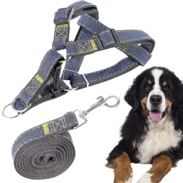 petstory-smycz-szelki-dla-psa-regulowane-roz-xl-jeansowe-46-66-cm
