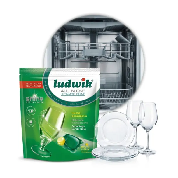 Kapsułki do zmywarki na TŁUSZCZ OSDY All in One LUDWIK Ultimate Shine 50s.