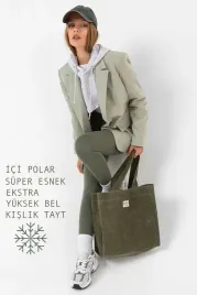 legginsy-damskie-z-wysokim-stanem-z-polaru-khaki-l-5ha