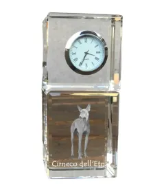 cirneco-dell-etna-crystal-clock-with-a-photo-a-photo-of-a-dog-in-crystal-personalized-desk-clock-by-art-dog-brand