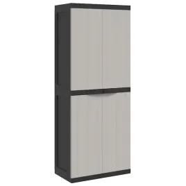 szafka-ogrodowa-polipropylenowa-zamykana-szaro-czarna-65x37x165-cm