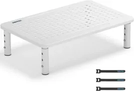 regulowany-stojak-pod-monitor-metalowy-trzy-poziomowy-20-kg-bialy