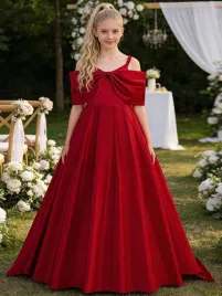 shein-bordowa-sukienka-rozkloszowana-z-wiazaniem-140-146-cm-1ma
