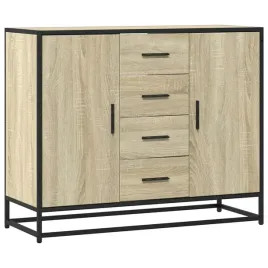 szafka-dab-sonoma-92x35x76-cm-z-metalowa-rama-4-szuflady-4-przegrody