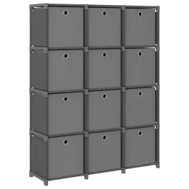 regal-z-12-pudelkami-tkanina-i-stal-szary-103x30x141-cm