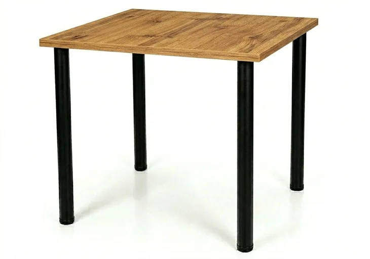 Stół do kuchni jadalni salonu 80x80 nogi metalowe czarne Dąb Craft