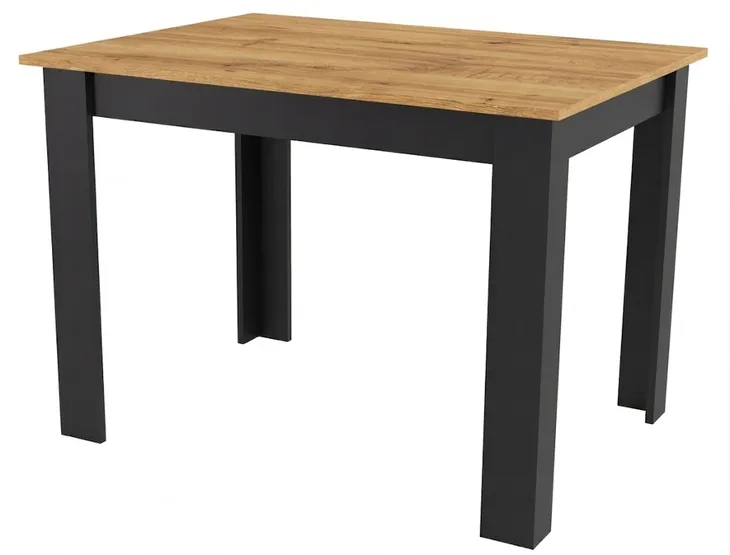 Stół do Jadalni Kuchni Salonu 120x80 Dąb Craft/Czarny NOWOCZESNY LOFT