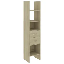 regal-na-ksiazki-z-4-przegrodami-i-2-szufladami-dab-sonoma-40x35x180-cm