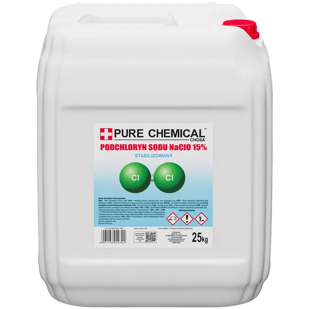 PODCHLORYN SODU 15% CHLOR W PŁYNIE 25kg