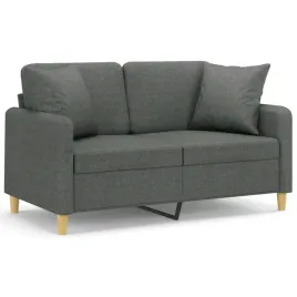 2-osobowa-sofa-z-poduszkami-ozdobnymi-ciemnoszara-138x77x80-cm